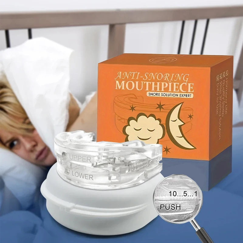 Anti-Snoring Mouthguard|Improves Sleep Teeth Bruxism Sleep and Apnea Snoring Device Stops Snoring