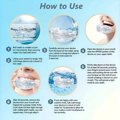 Anti-Snoring Mouthguard|Improves Sleep Teeth Bruxism Sleep and Apnea Snoring Device Stops Snoring